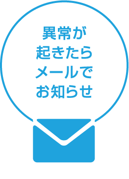異常が起きたらメールでお知らせ